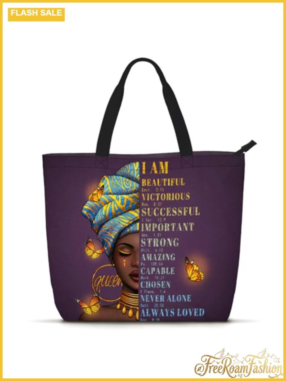 Women's Large Waterproof Polyester Tote Bag Zipper Travel Work